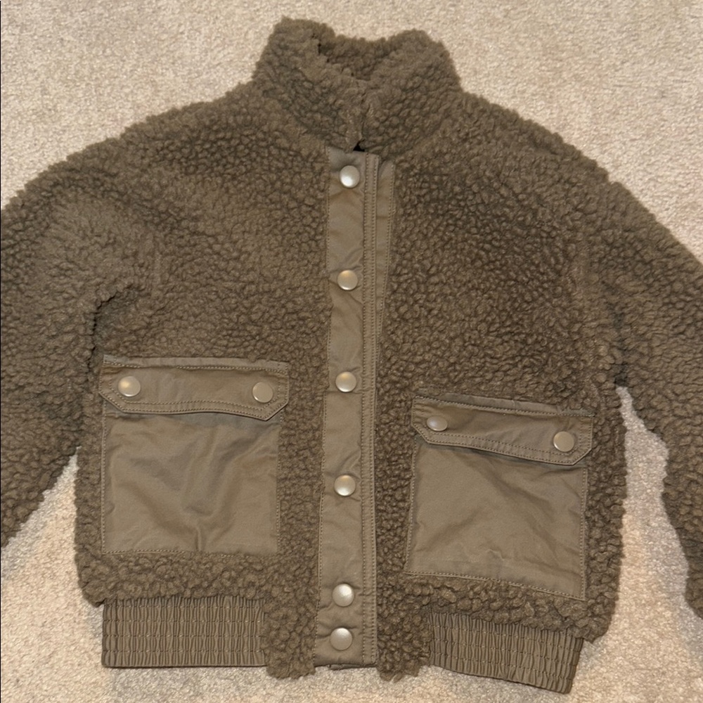 Art Class Brown Puffer Jacket with Plush Fleece